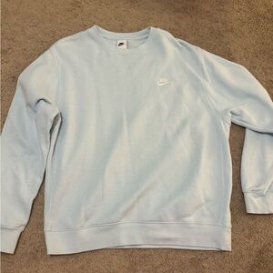 Nike Men's Light Blue Crewneck Sweatshirt